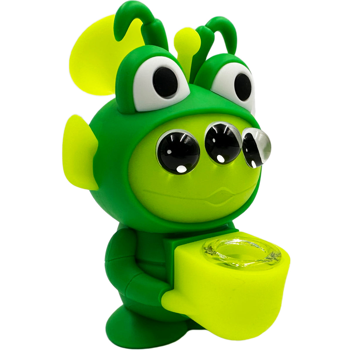 5"  UV Reflective 3-Eyed Alien w/ Costume Water Pipe - Assorted Colors [WP-S-171]