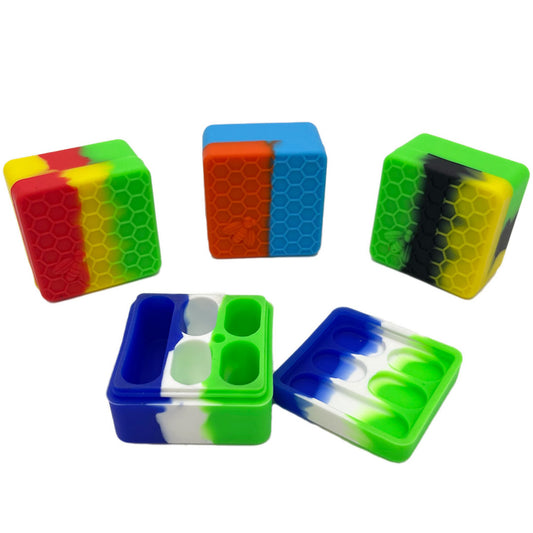 26ml Square 5-Compartment Silicone Container - Assorted Colors [C-S-7]
