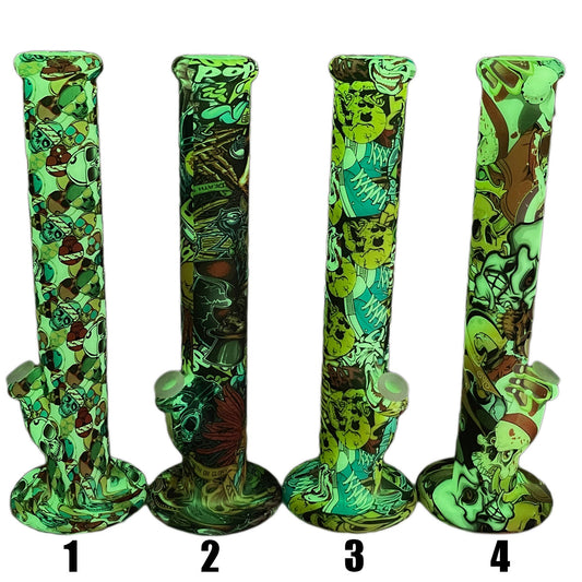 14" Straight Tube - Glow-in-the-Dark - Assorted Prints [WP-S-90]