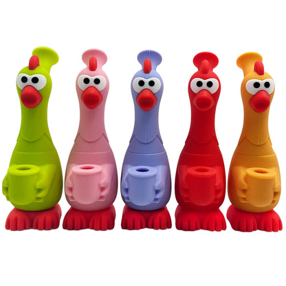 6.8” Rubber Chicken Water Pipe - Assorted Colors [WP-S-165]