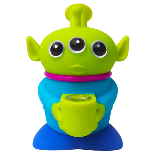 5"  UV Reflective 3-Eyed Alien Water Pipe [WP-S-160]