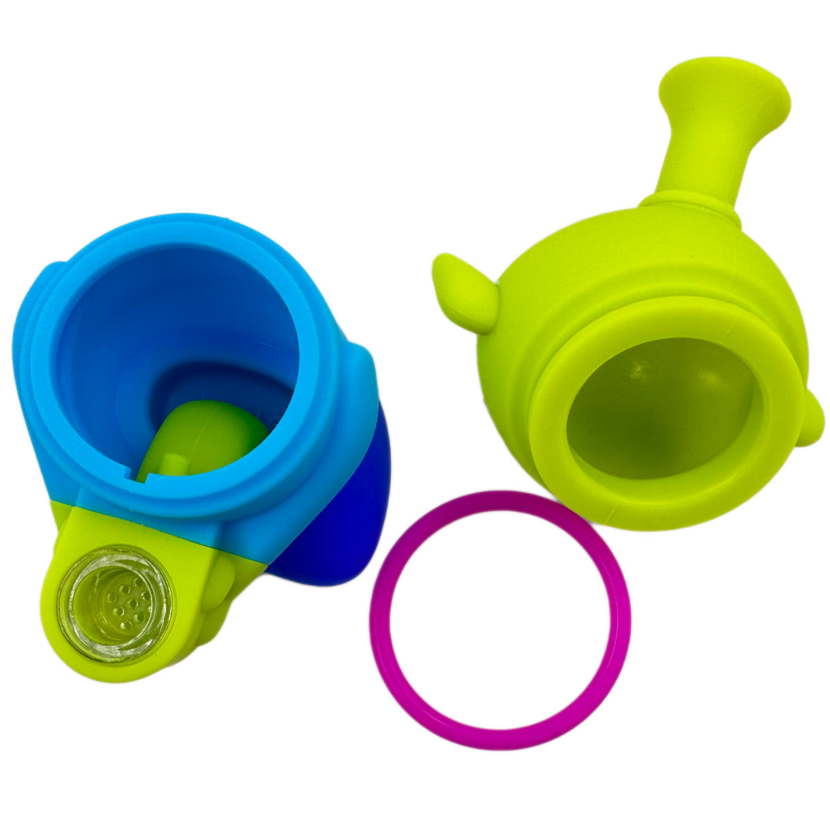 5"  UV Reflective 3-Eyed Alien Water Pipe [WP-S-160]