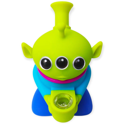 5"  UV Reflective 3-Eyed Alien Water Pipe [WP-S-160]