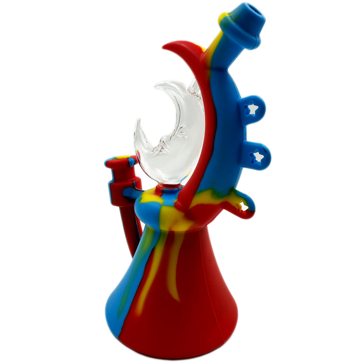 7.5" Hybrid Moon Water Pipe - Assorted Colors  [WP-S-163]
