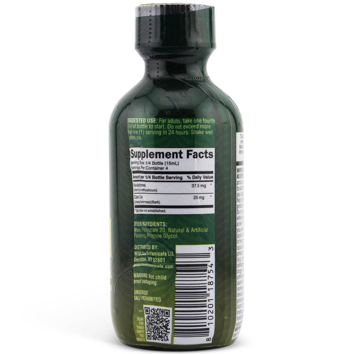 NEW KRATOM FREE Shanti Cat’s Claw + Kava Extract - 60ml Shot [C-ST-S]