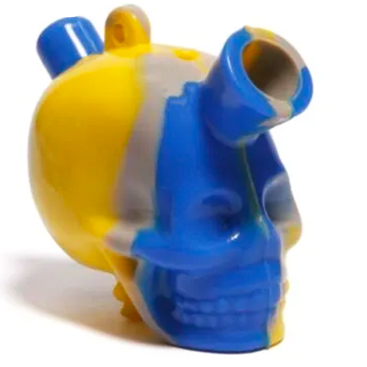 2.5" Silicone Skull Hybrid Flower & Joint Bubbler - Assorted Colors [BUB-S-24]
