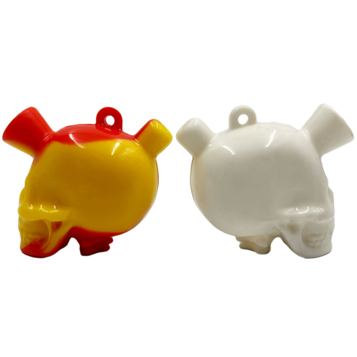 2.5" Silicone Skull Hybrid Flower & Joint Bubbler - Assorted Colors [BUB-S-24]