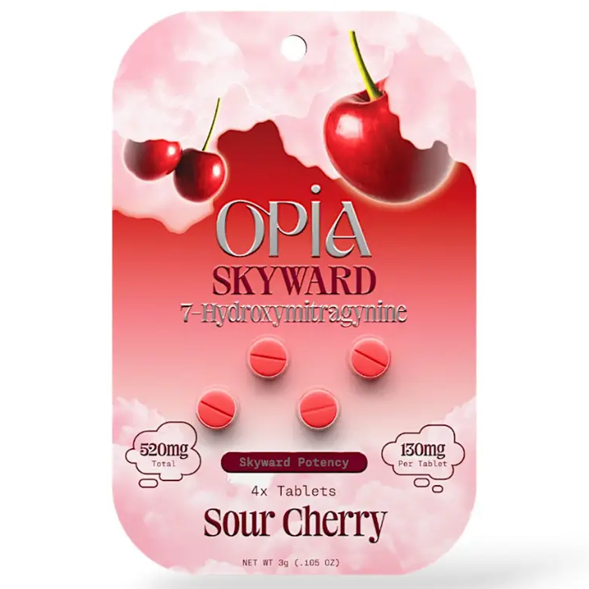 NEW Opia  Skyward - 130mg 7-OH Tabs - 4 Ct - 4 Flavors [K-OPIA-SK]