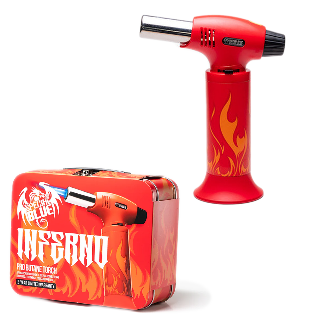 Special Blue Inferno Single Flame Torch - NEW Toolbox Pro Ed. - Flame Colors [T-SB-INFERNO-TB]