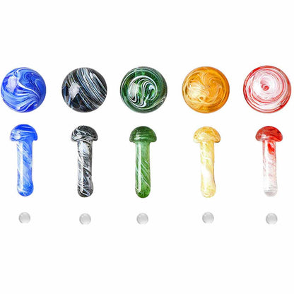 Mushroom Pillar Terp Slurper Set - Assorted Colors [TSV-S25]
