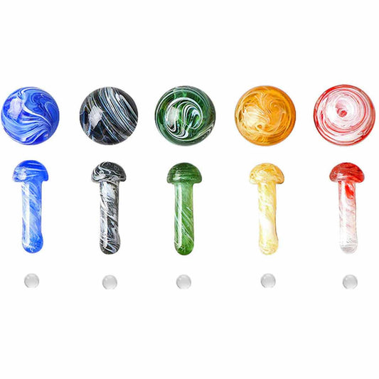 Mushroom Pillar Terp Slurper Set - Assorted Colors [TSV-S25]