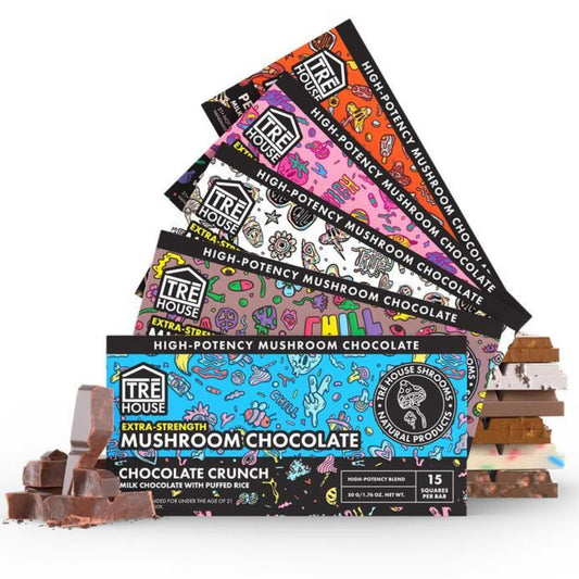 NEW TRE’ House High Potency & Original Magic Mushroom Chocolate Bars - 5 Flavors [C-TH-C]