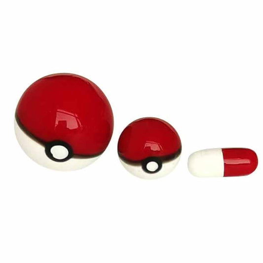 3-Piece Ball & Pill Terp Slurper Accessory Set - Red/White [TSV-S14B] or Assorted Colors [TSV-S14A]