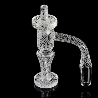 Spinner Set #7 - 20mm Seamless Beveled Terp Slurper w/ Pillar & Cap - 14M 90° [QB-TP7]