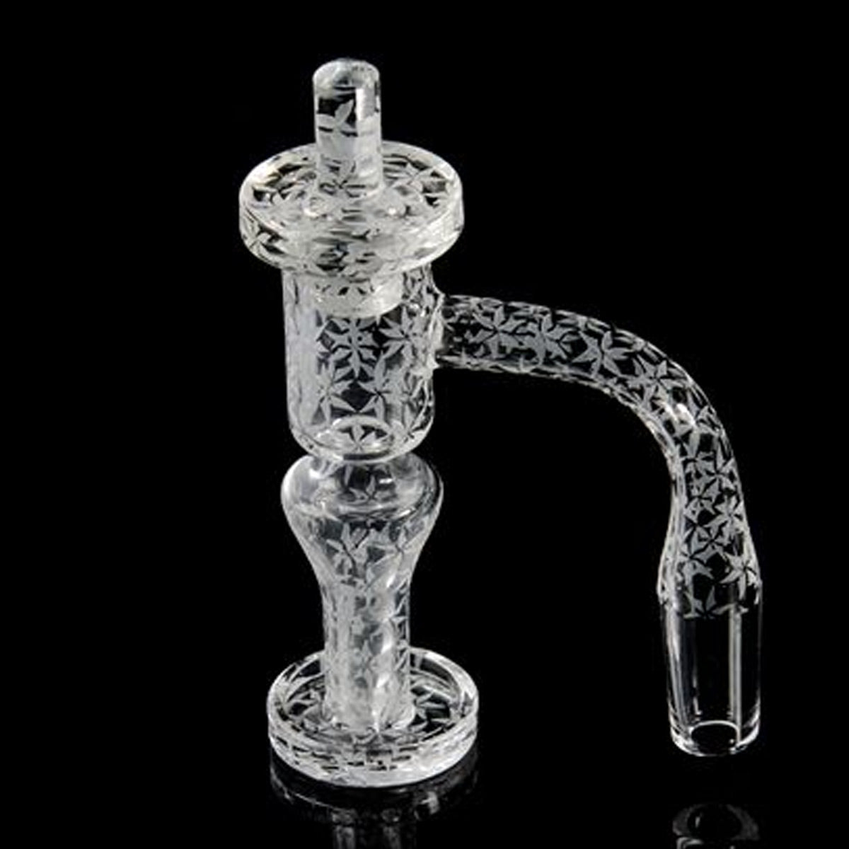 Spinner Set #7 - 20mm Seamless Beveled Terp Slurper w/ Pillar & Cap - 14M 90° [QB-TP7]