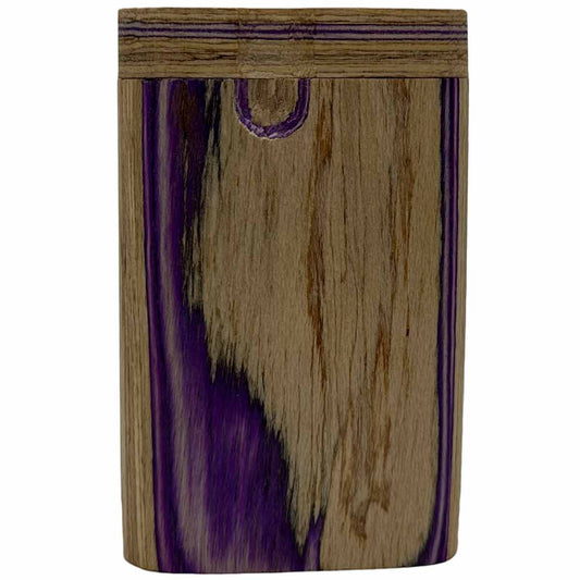 3.25" Purple & Light Wood Dugout w/ Swivel Lid [TT-200P2]