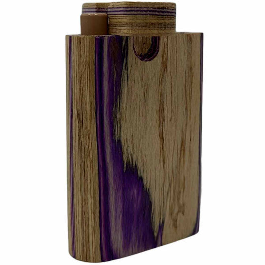 3.25" Purple & Light Wood Dugout w/ Swivel Lid [TT-200P2]