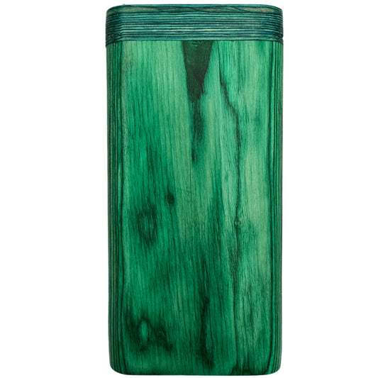 4" Wood Dugout w/ Swivel Lid - Green [TT-201G]