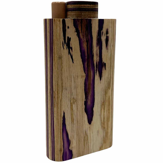 4" Purple & Light Wood Dugout w/ Swivel Lid [TT-201P2]