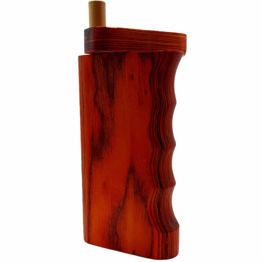 4" Orange Wood Dugout w/ Pistol Grip & Swivel Lid [TT-206O]