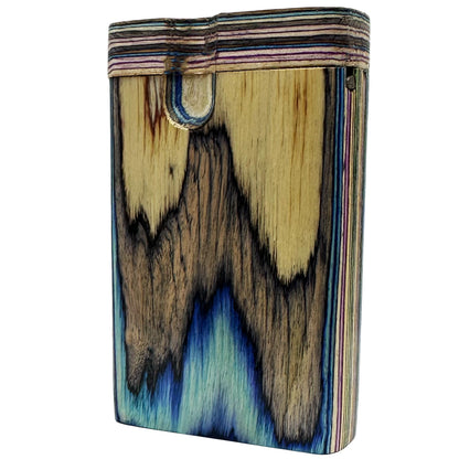 3.25" Rainbow Wood Dugout w/ Swivel Lid [TT-200D]