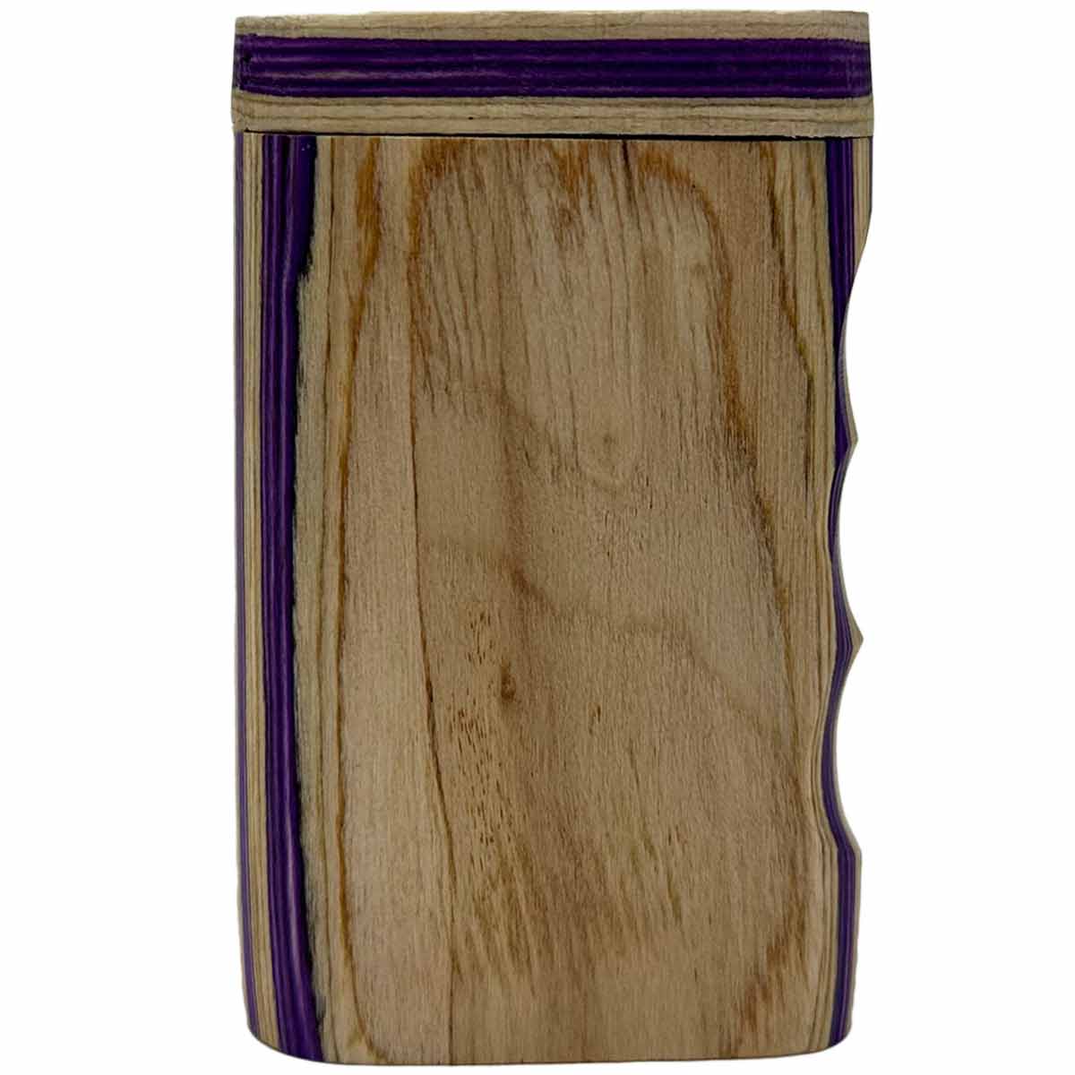 3.25" Purple Wood Dugout w/ Pistol Grip & Swivel Lid [TT-206P2]