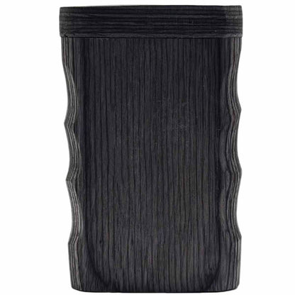 3.25" Black Wood Dugout w/ Double Pistol Grip & Swivel Lid [TT-207BLKS]