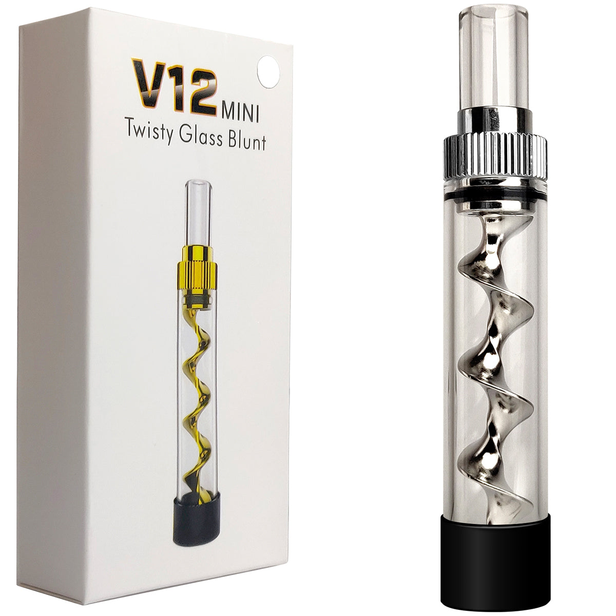V12 Twisty Glass Blunt - Three Styles & Each Comes In 6 Colors [TWISTY]
