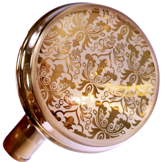 9mm 16" Heavyweight Beaker w/ Etched Damask & Arch Design - Assorted Electroplated Colors [WP-G-269]