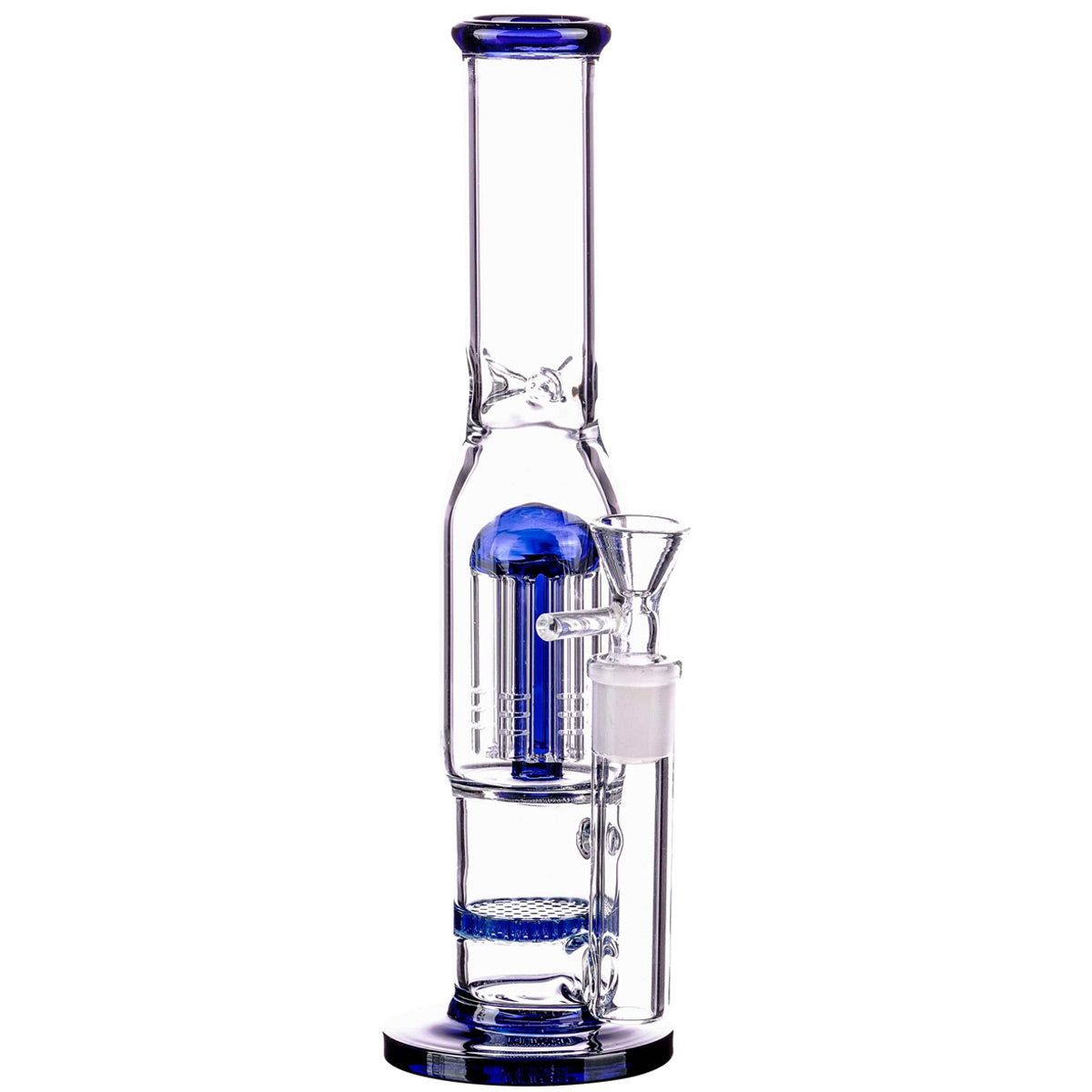 10" Straight Tube w/ Two Perc's - Assorted Colors [WP-G-169]