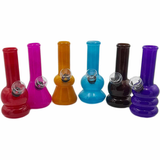 5" Water Pipes in Many Shapes & Glossy Styles - Assorted Solid Colors [WP-G-18-8]