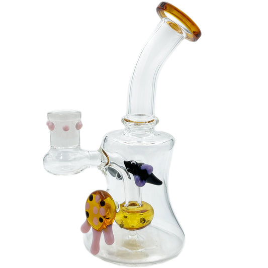 7" Banger Hanger w/ Ball Perc & Bee Design - Assorted Colors [WP-G-190]