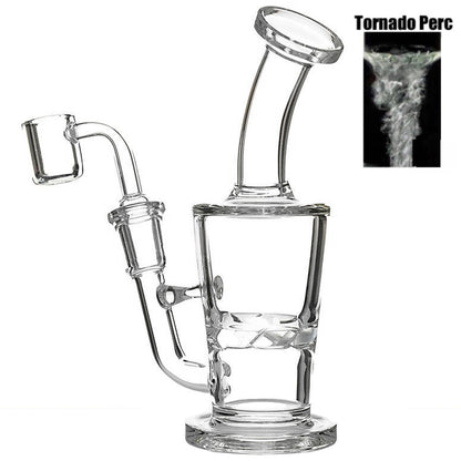 6.5" Banger Hanger w/ Tornado/Turbine Perc - Clear [WP-G-225B]