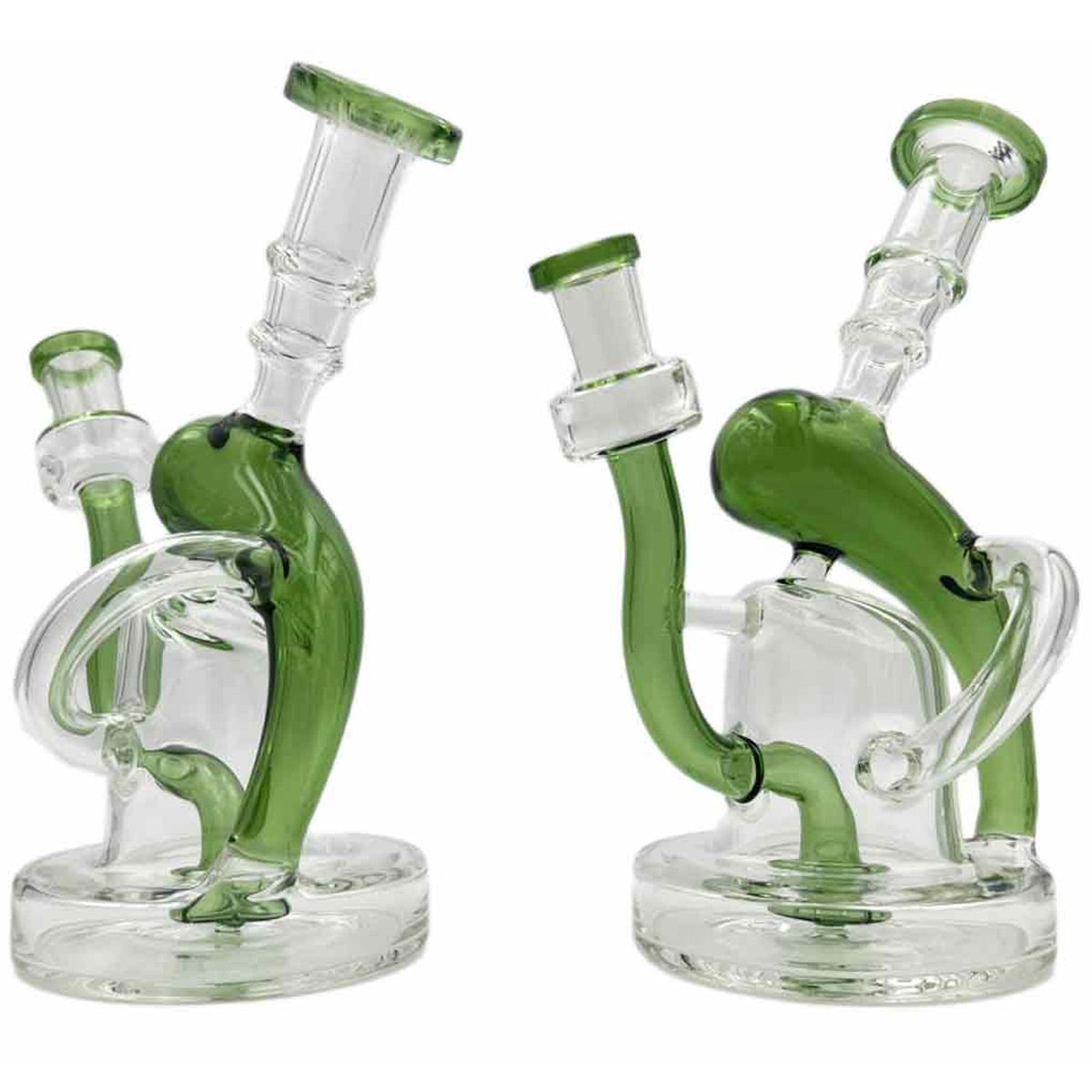 7.5" Recycler w/ Disc Perc - Colored Accents [WP-G-229]