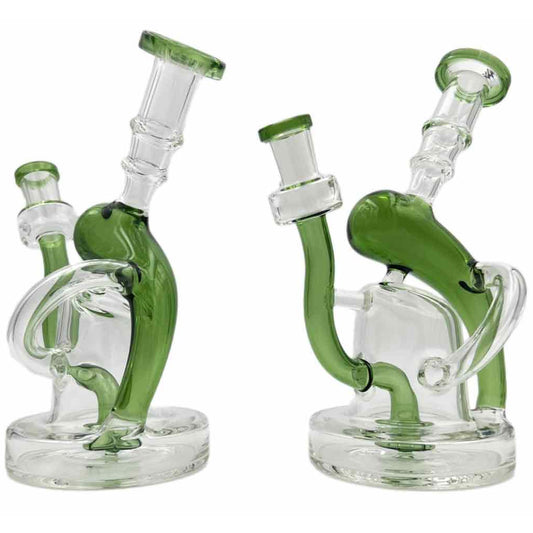 7.5" Recycler w/ Disc Perc - Colored Accents [WP-G-229]