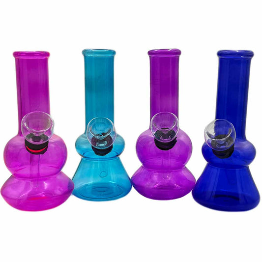 5" Water Pipes in Many Shapes & Transparent Styles - Assorted Solid Colors [WP-G-18-1]