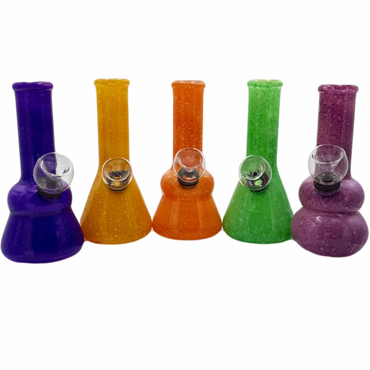 5" Water Pipes in Many Shapes & Spotted Styles - Assorted Solid Colors [WP-G-18-7]