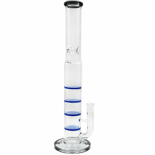16"-17” Straight Tube w/ Quadruple Honeycomb Perc's - Assorted Colors [WP-G-286]