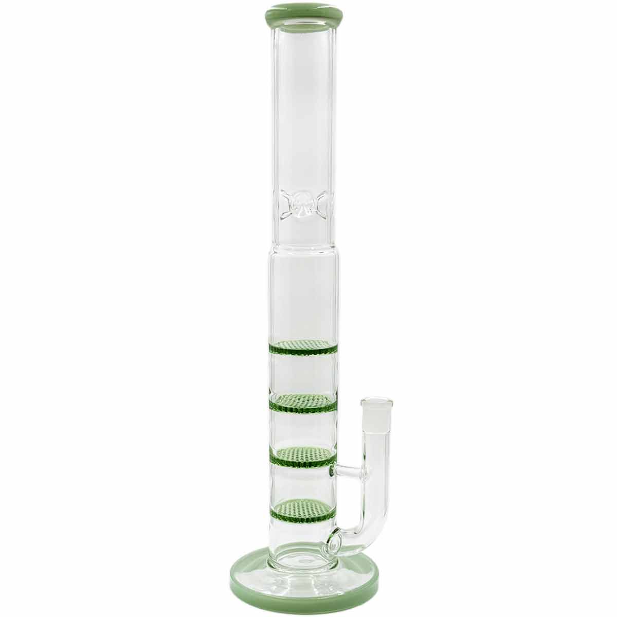 16"-17” Straight Tube w/ Quadruple Honeycomb Perc's - Assorted Colors [WP-G-286]