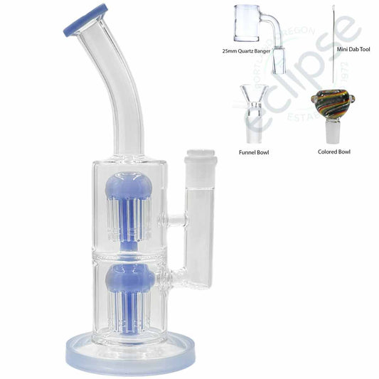 12" - 12.5" Banger Hanger w/ Double Tree Perc’s - Assorted Colors [WP-G-288]