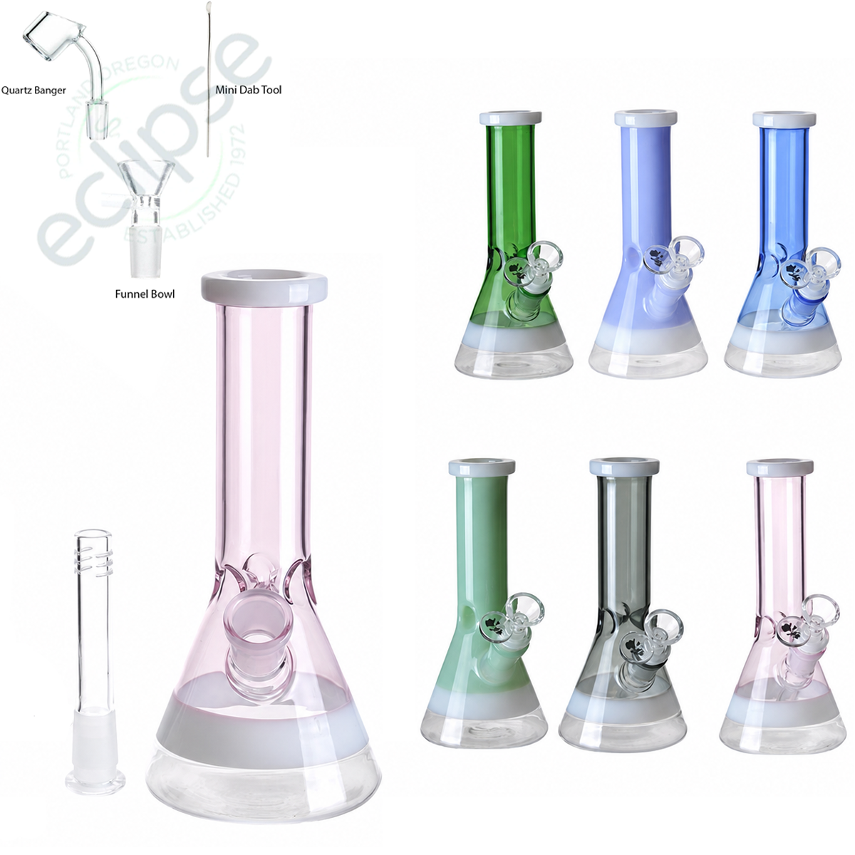 8" Beaker - 6 Great Colors [WP-G-294]