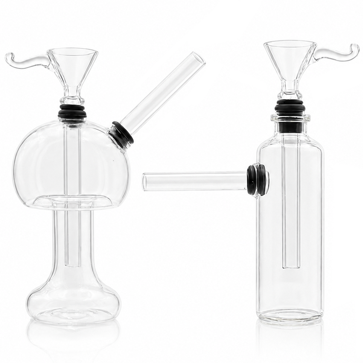 5.25" - 6" Glass Water Pipes - Choose Your Style - Clear [WP-G-295]