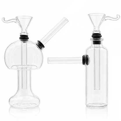 5.25" - 6" Glass Water Pipes - Choose Your Style - Clear [WP-G-295]