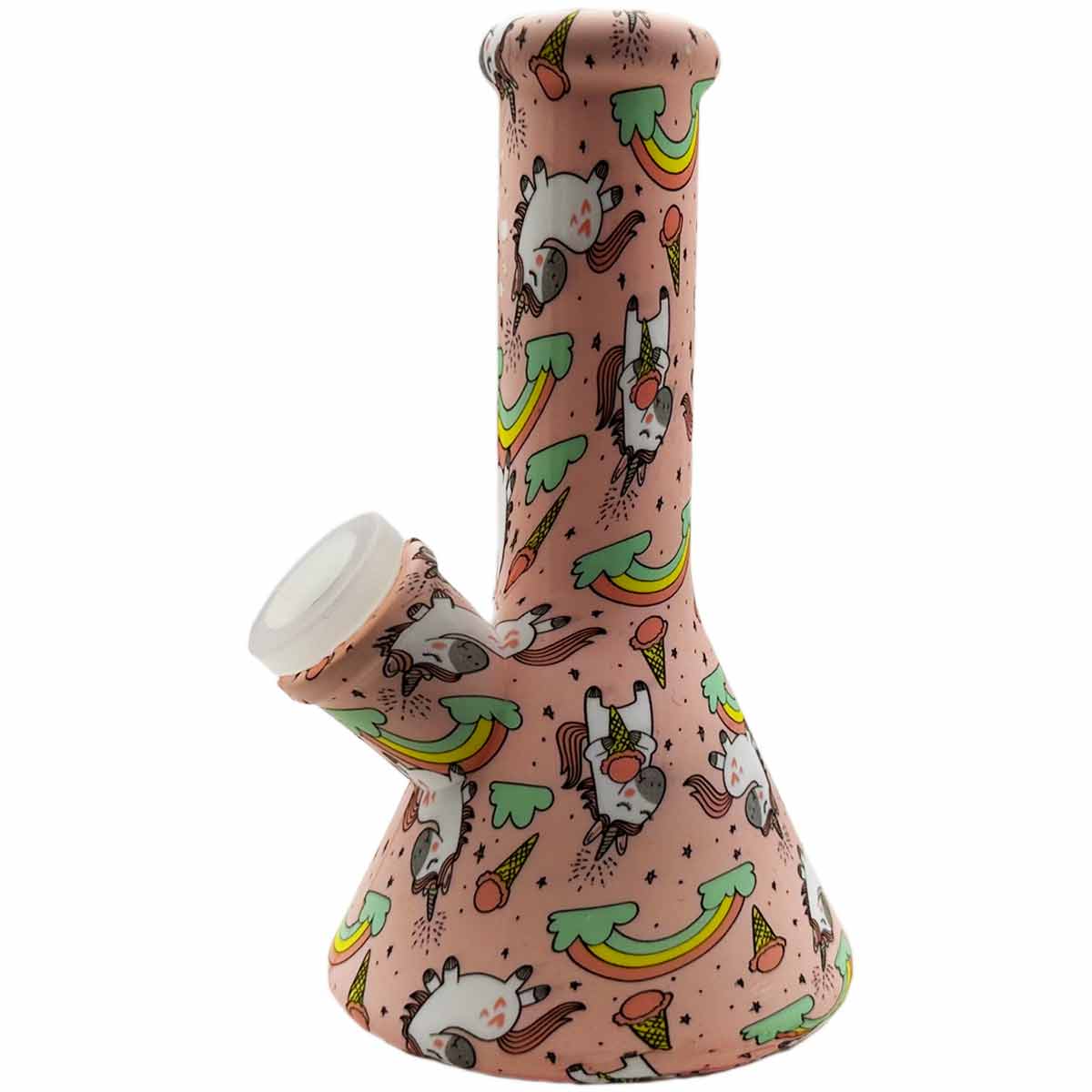 5.1” Silicone Beaker Water Pipe - New Prints! [WP-S-124B]