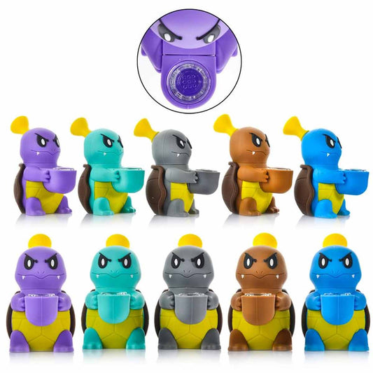 5.25”  Water Blasting Turtle Water Pipe - Assorted Colors [WP-S-184]