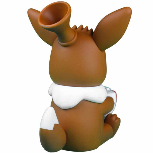 5” Silicone Fox Water Pipe w/ Movable Parts - Brown [WP-S-186]