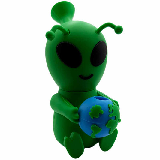 6” Friendly Alien 3D World Water Pipe - Green [WP-S-201]