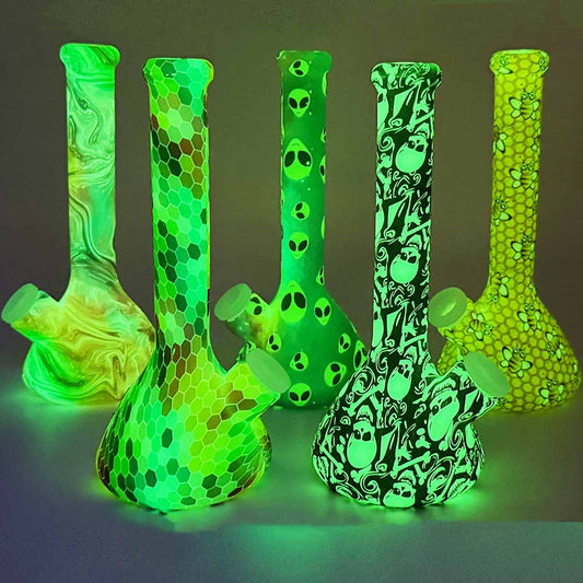 7.5" Glow-in-the-Dark Beaker - Assorted Prints [WP-S-84C]