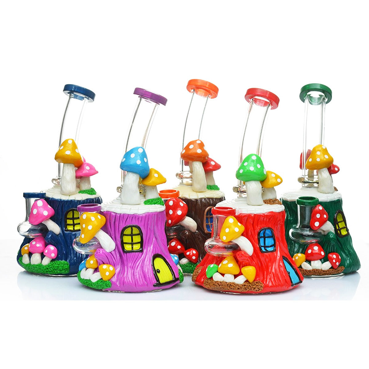 7" Banger Hanger w/ Mushroom Designs & Disc Perc & Terp Pearl Set [WP-G-245A]