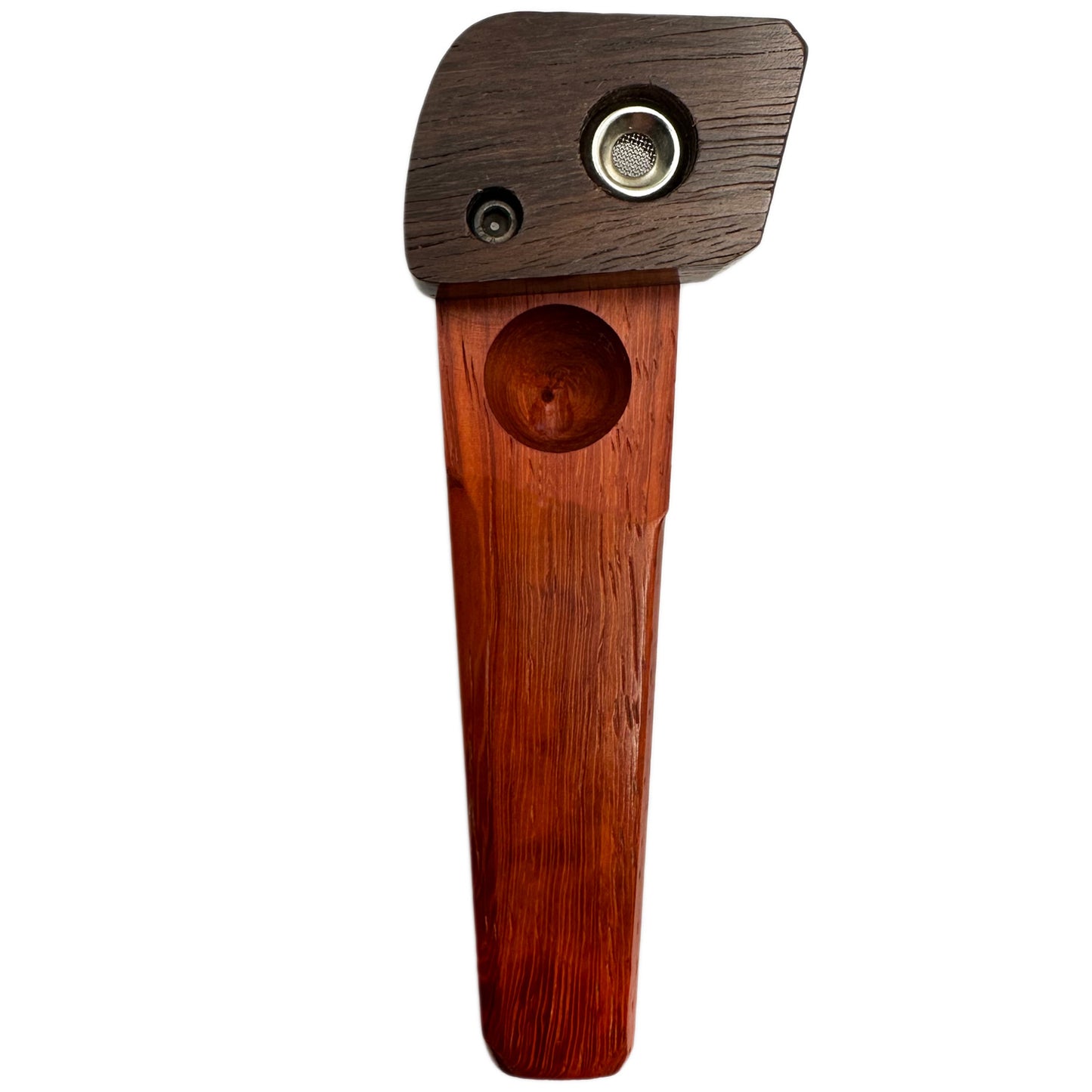 WW American Made 3.75" Wooden Hand Pipe with Swivel Lid & Smoke-Through Top [HP-W-W-10]